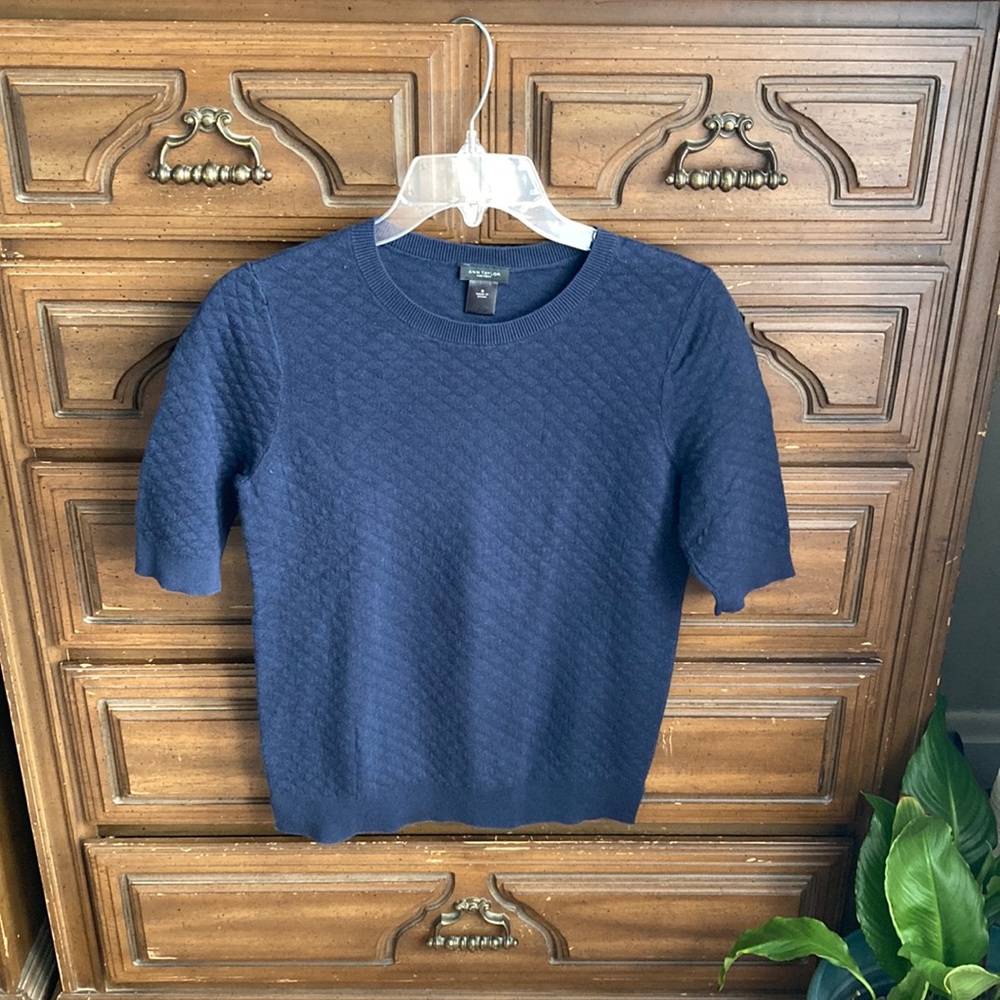 Textured Crewneck Ann Taylor Factory Sweater Size S